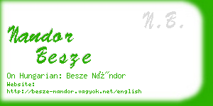 nandor besze business card